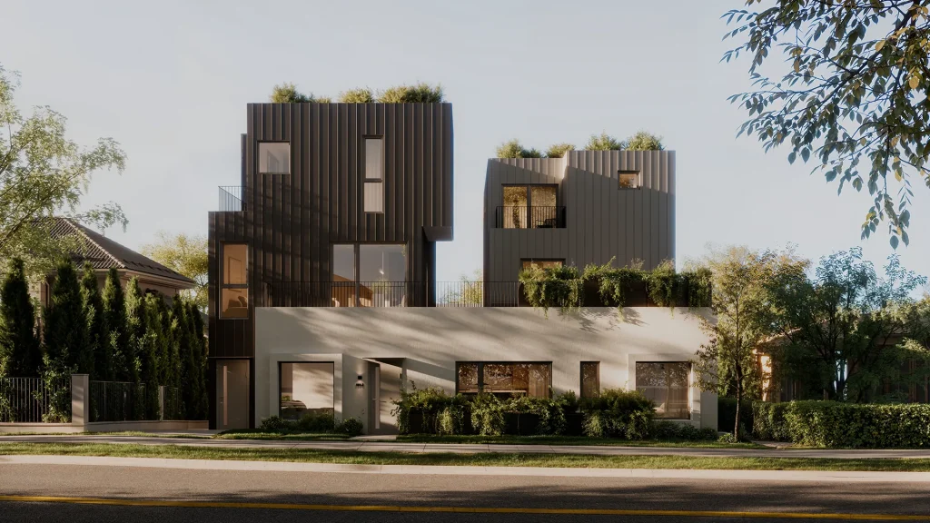 Duplex home exterior
