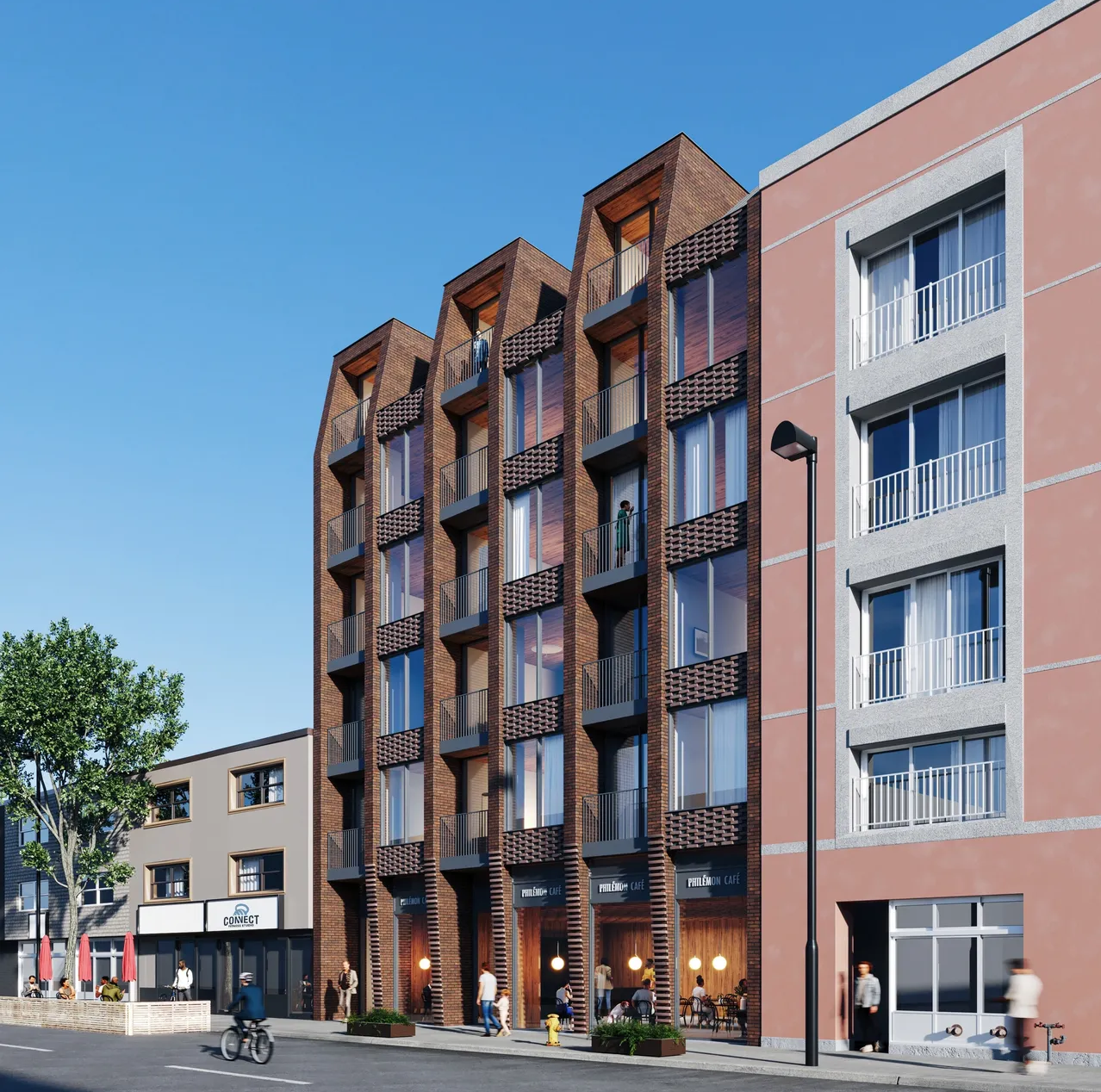 Triplex home exterior